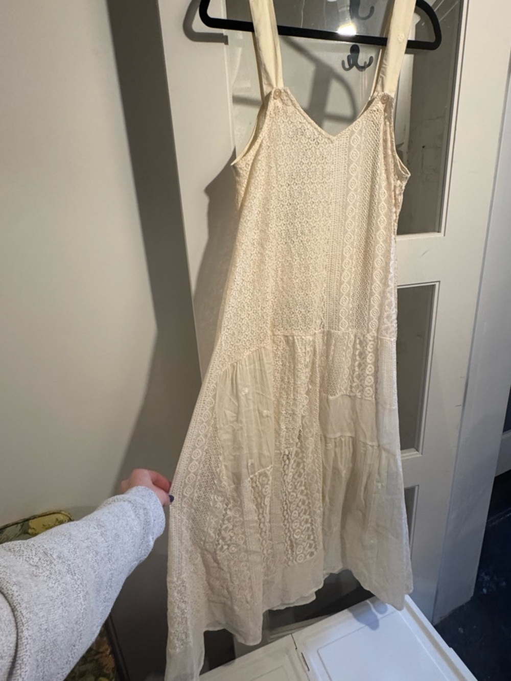 Anthropologie off white Lace Midi Dress - Picture 4 of 5